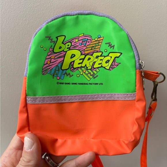 Vintage Handbags - Vintage 1992 Be Perfect Mini Backpack